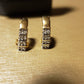 Vintage Estate Diamond Accent Cuff Earrings 14K
