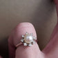 Vintage Estate Pearl and Halo Diamond Ring 18K - Local Pickup Only