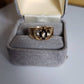 Art Deco Style Smoky Quartz Cabochon and Diamond Accent Ring 14K - Local Pick Up