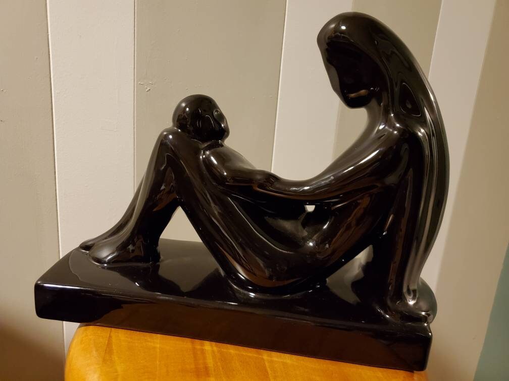 Vintage Haeger Mother and Child Ceramic Sculpture