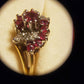Estate Ruby and Diamond Cocktail Ring - Local Pick Up