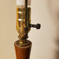 Mid Century Ceramic and Teak Lamp