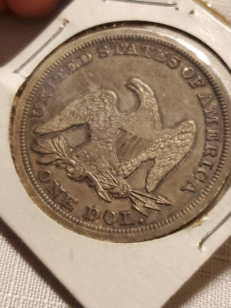 1847 Seated Liberty Silver Dollar Coin - Local Pickup Only in East Aurora, NY