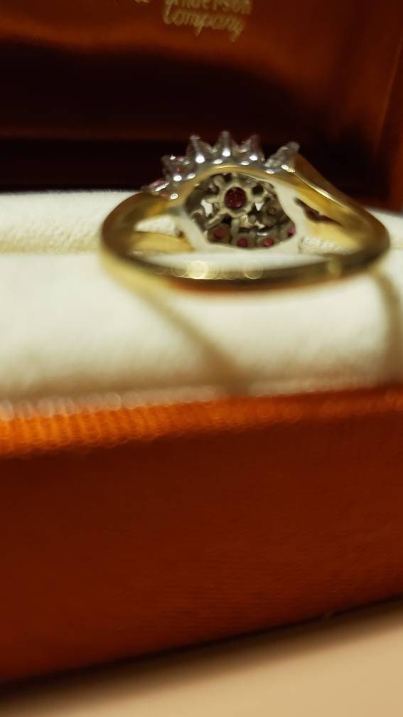 Estate Ruby and Diamond Cocktail Ring - Local Pick Up