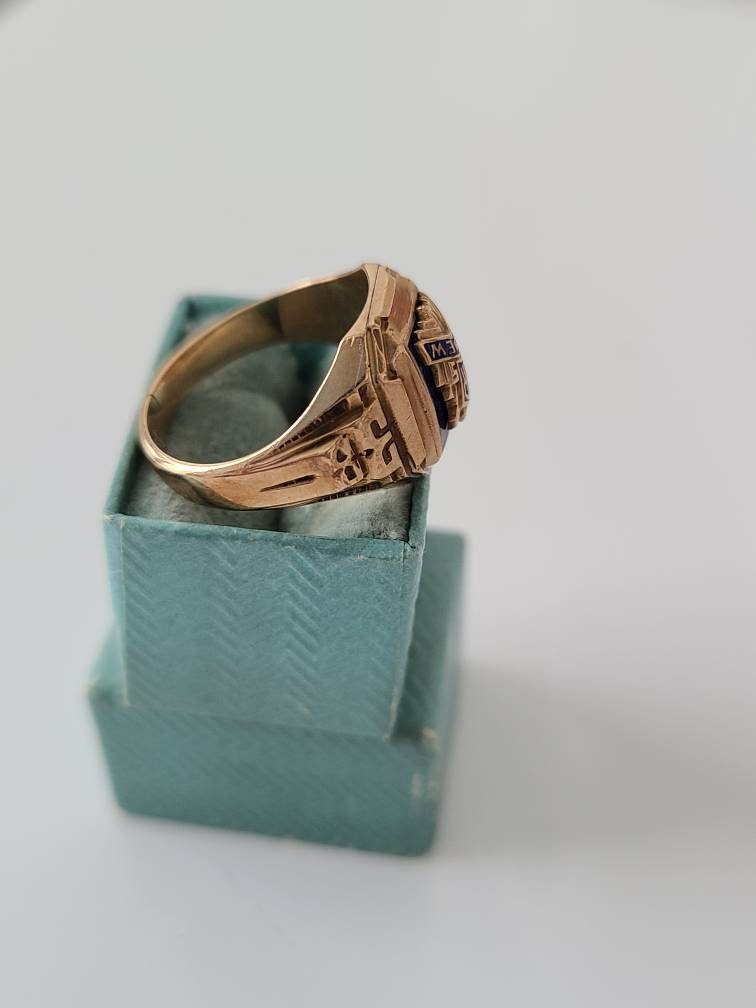 Art Deco 1938 10K Class Ring