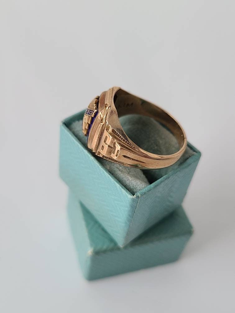 Art Deco 1938 10K Class Ring