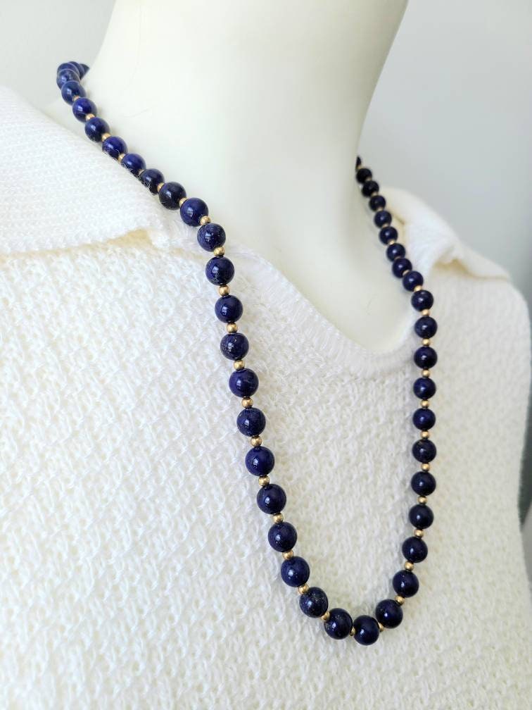 Vintage Blue Lapis Necklace