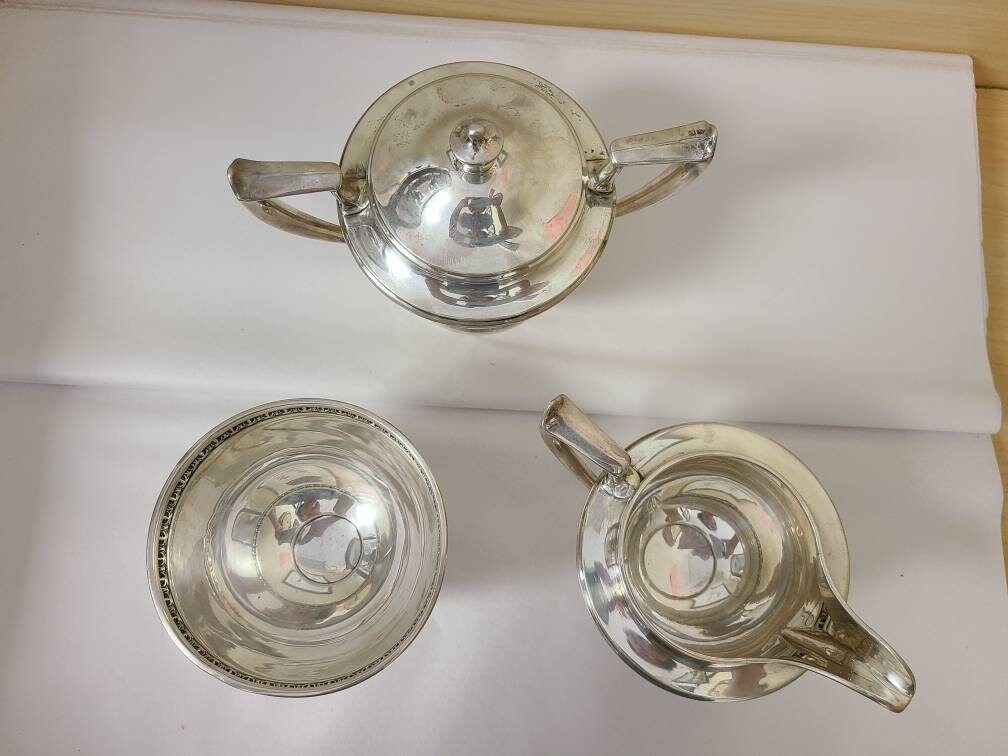 Vintage Gorham Sterling Silver Creamer Sugar Bowl - Local Pick Up Only