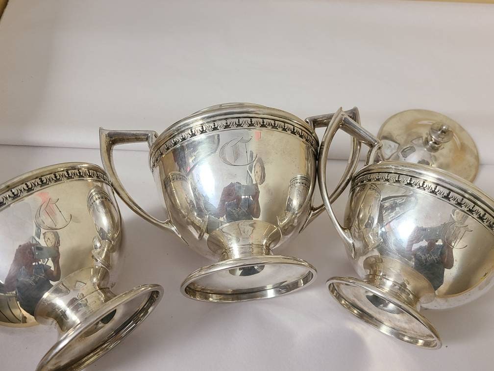 Vintage Gorham Sterling Silver Creamer Sugar Bowl - Local Pick Up Only