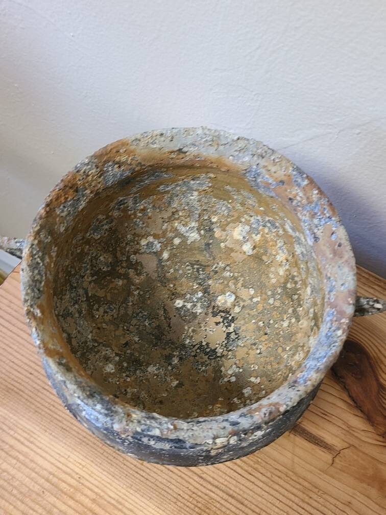 Antique Lord Venkateswara Statue Shrine w/ Footed Caldron Pot