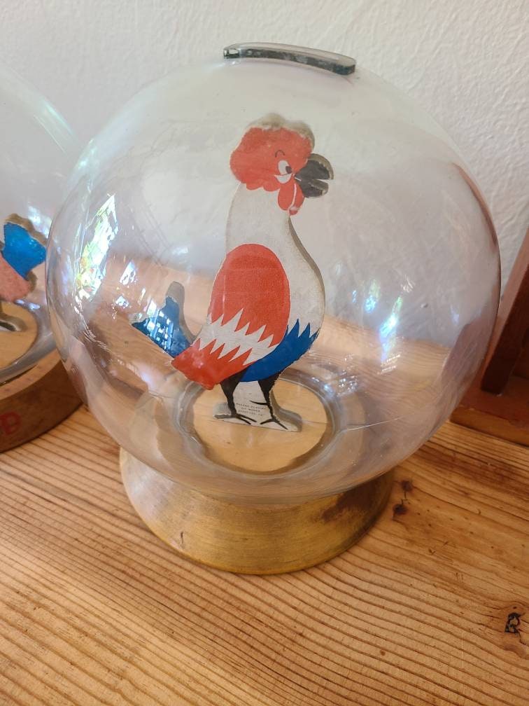 Vintage Glass Bubble Chicken Banks