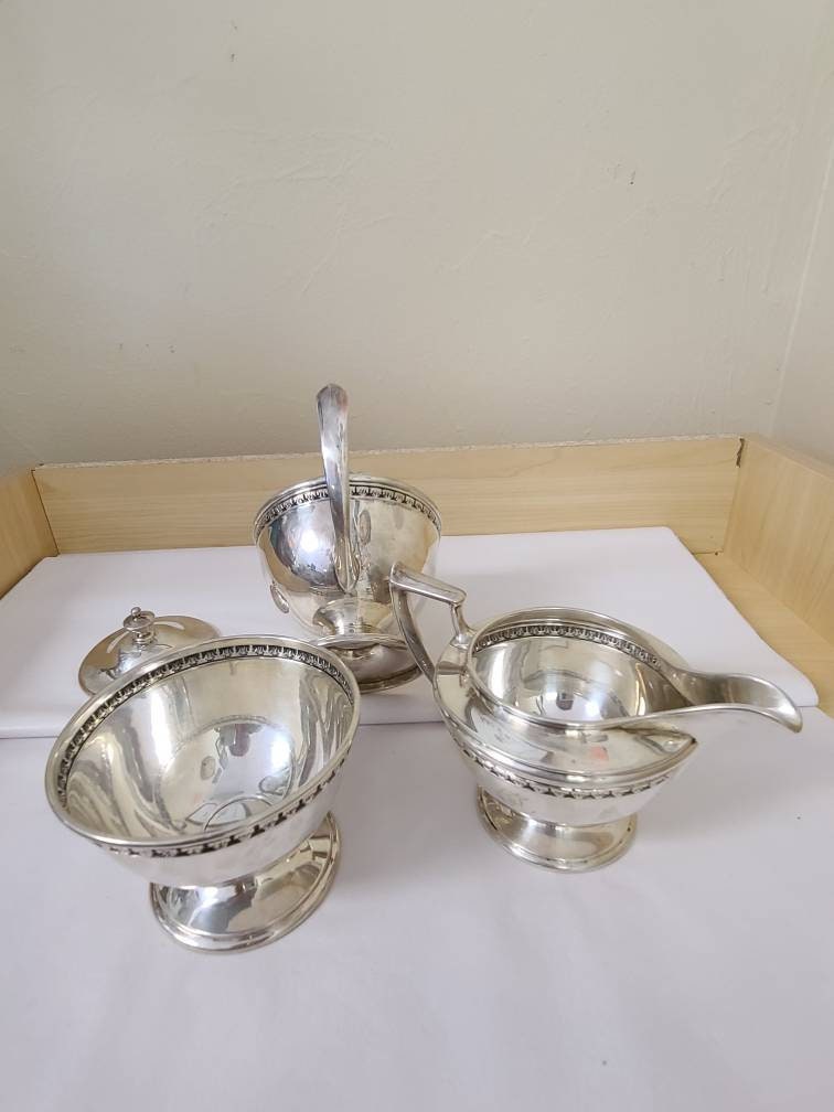 Vintage Gorham Sterling Silver Creamer Sugar Bowl - Local Pick Up Only