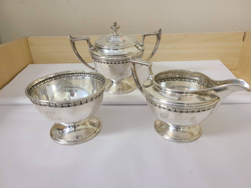 Vintage Gorham Sterling Silver Creamer Sugar Bowl - Local Pick Up Only