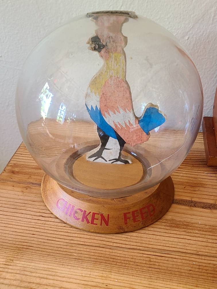 Vintage Glass Bubble Chicken Banks