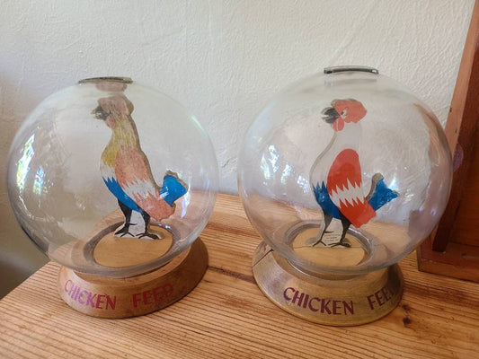 Vintage Glass Bubble Chicken Banks