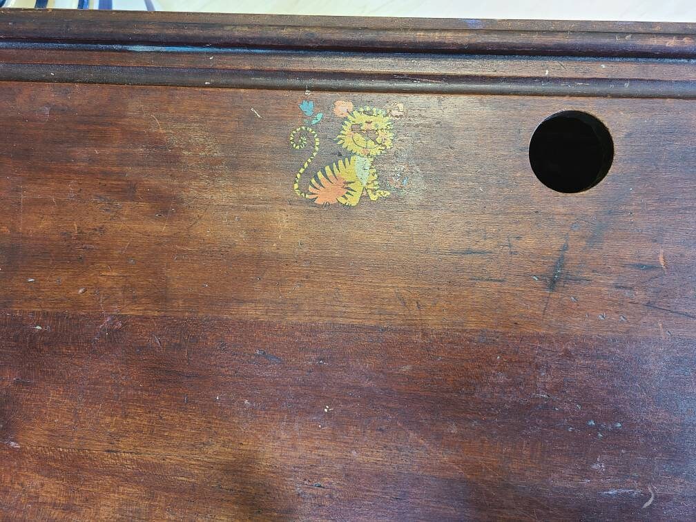 Antique Wood Iron Child's School Desk and Chair *Local Pickup Only in East Aurora, NY*