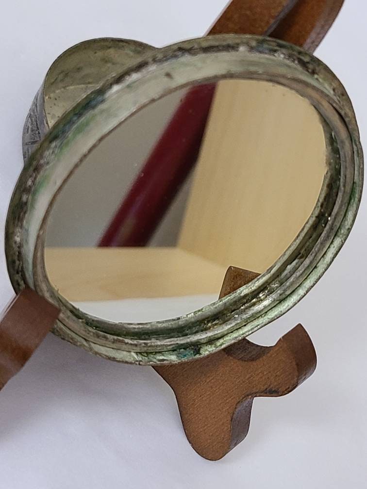 Vintage Tooled Mirrored Trinket Pill Tin