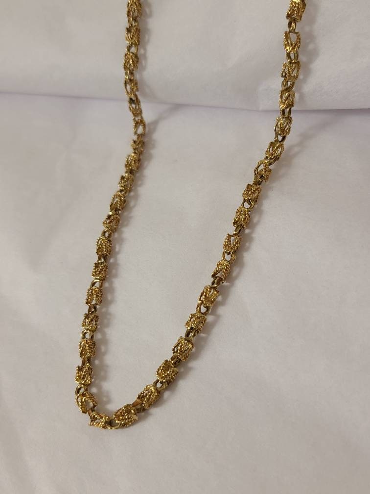 Vintage 14K Diamond Cut Fancy Gold Necklace Chain - *Item can only be picked up by buyer in person in Clarence, NY*