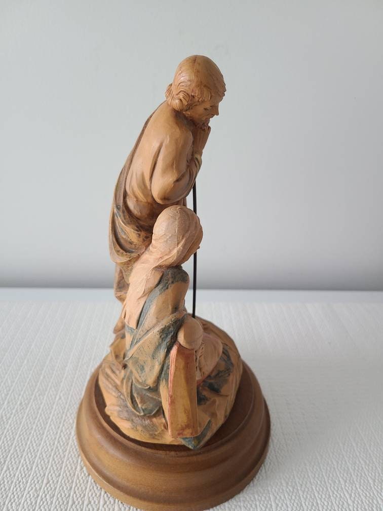 Simonelli Religious Wood Music Box - Silent Night - Depose Italy