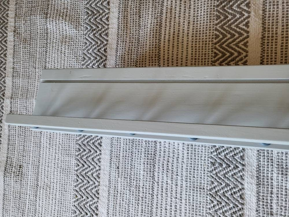 Vintage Pine Wood Wall Rack with Shelf Mantle