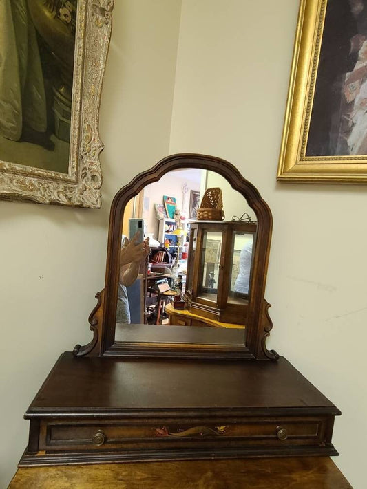 Mahogany Shaving Vanity Mirror Stand