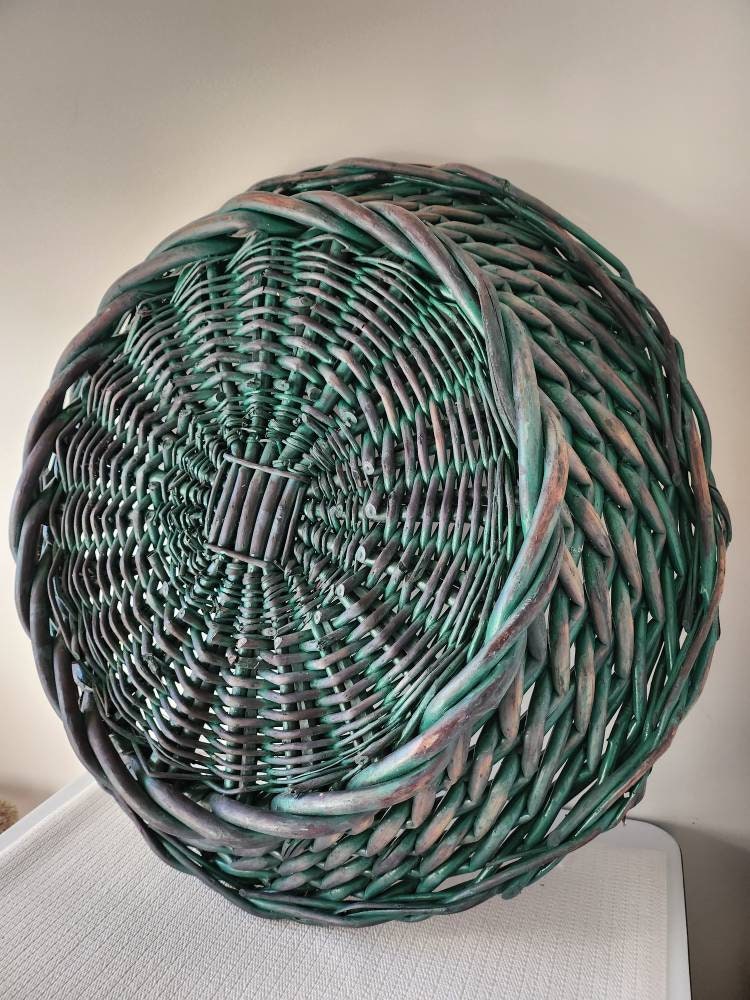 Woven Vine Basket Turquoise