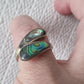 Sterling Silver (925) Abalone Bypass Ring