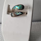 Sterling Silver (925) Abalone Bypass Ring