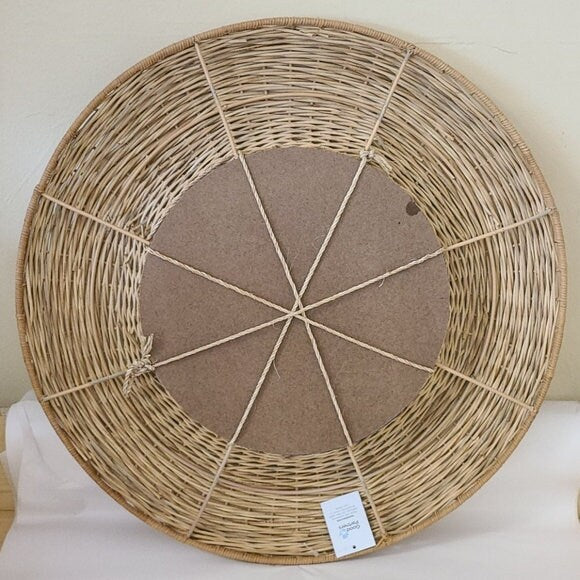 Wicker Round Mirror Hand-woven