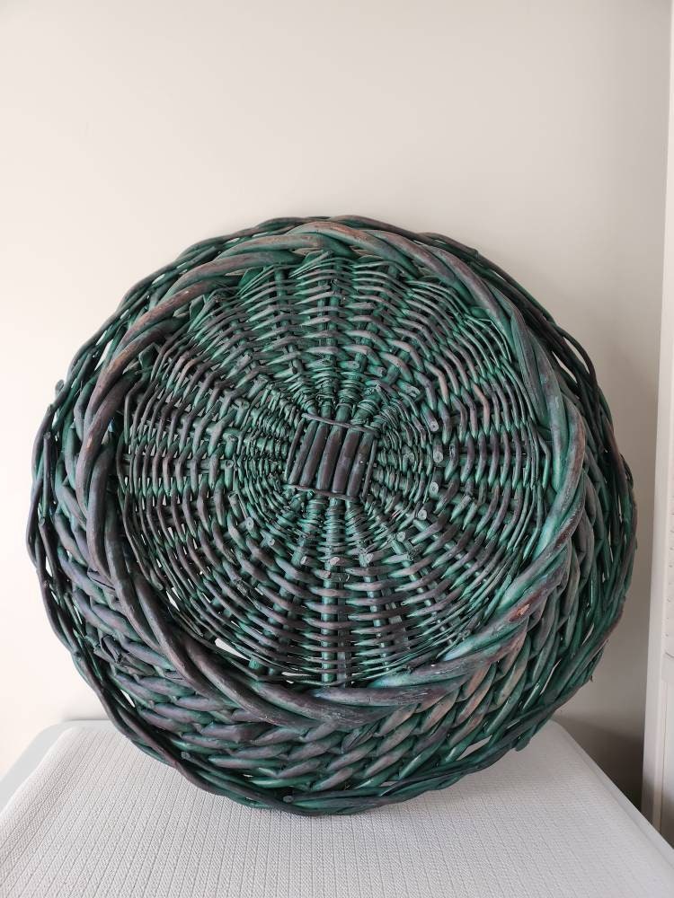 Woven Vine Basket Turquoise