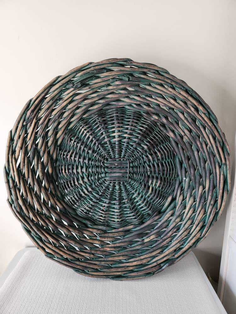 Woven Vine Basket Turquoise