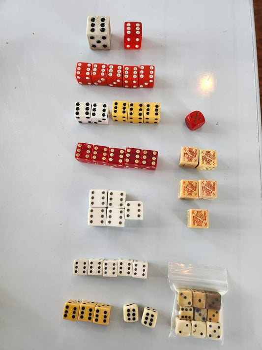 Vintage Various Dice Lot