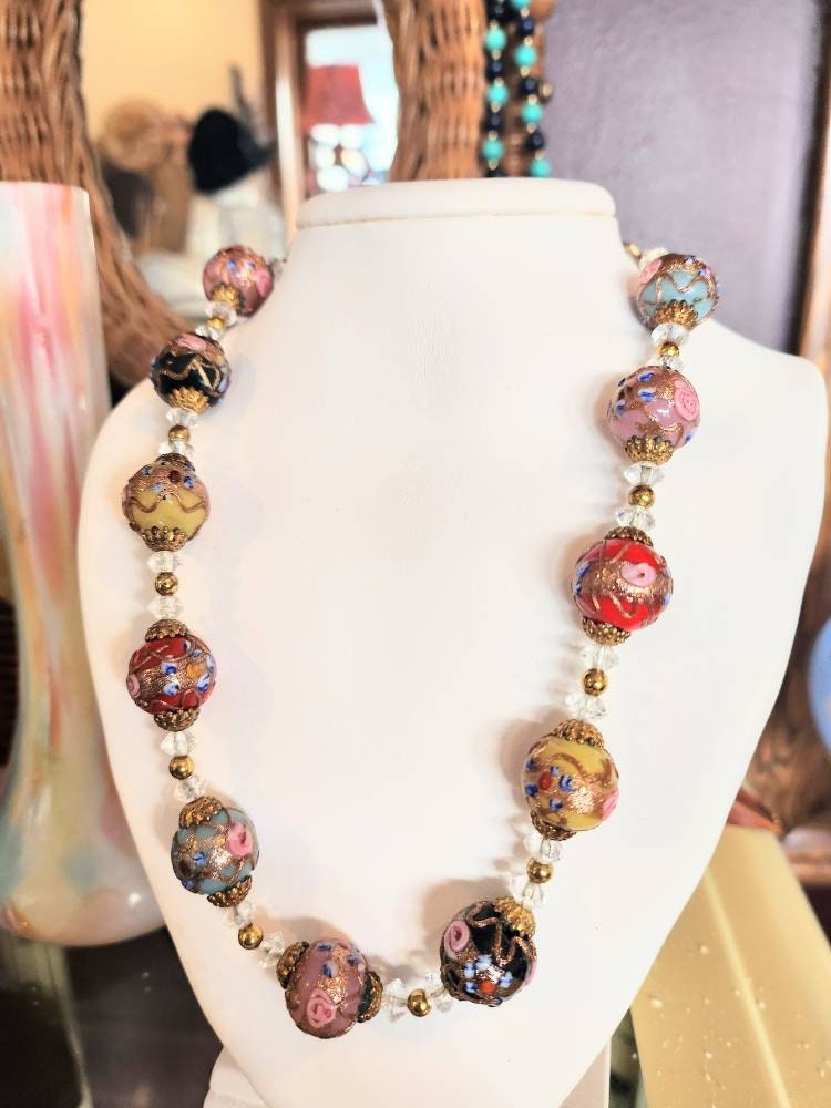 Murano Wedding Cake Choker Necklace