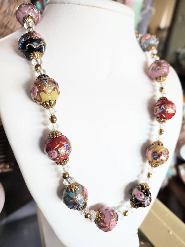 Murano Wedding Cake Choker Necklace