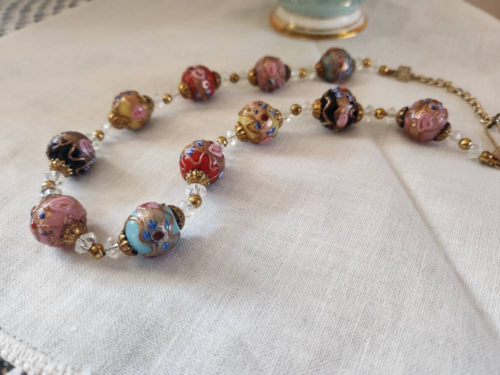 Murano Wedding Cake Choker Necklace