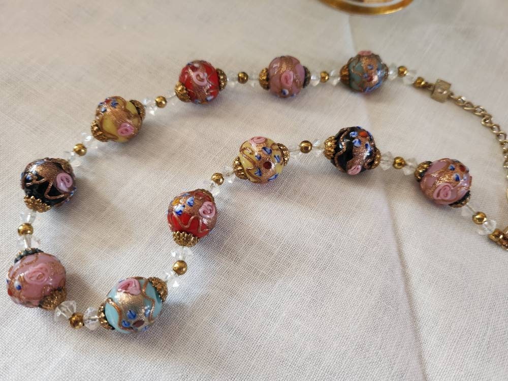 Murano Wedding Cake Choker Necklace
