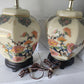 Porcelain Floral Chinese Lamps