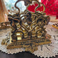 Ornate Vintage Brass Letter Mail Napkin Holder