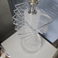 Vintage Helix Clear Lucite Table Lamp