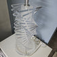 Vintage Helix Clear Lucite Table Lamp