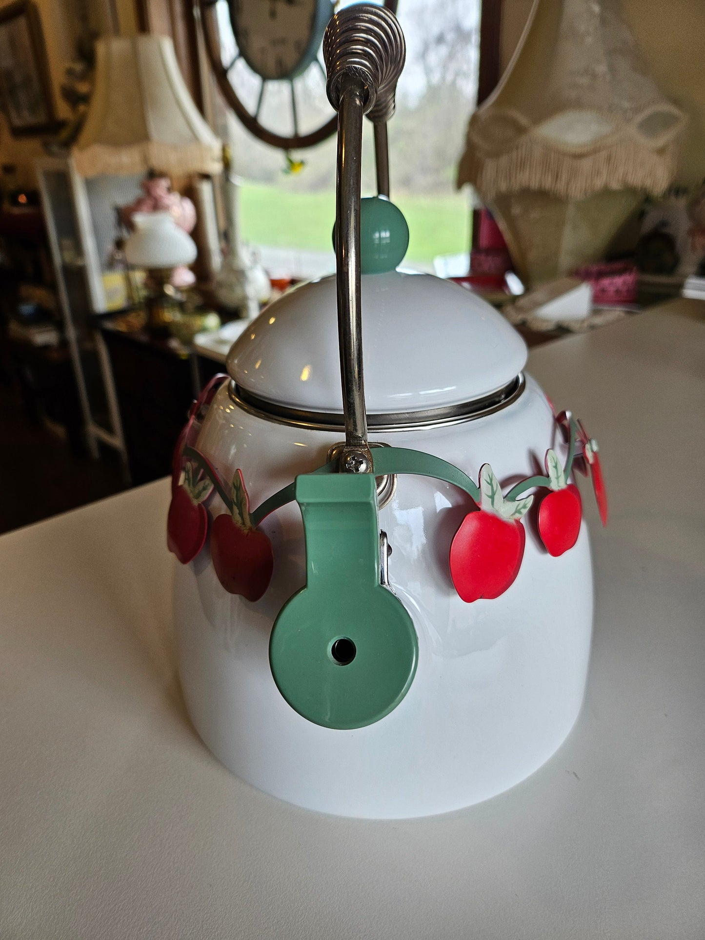 Apple Enamel Tea Kettle