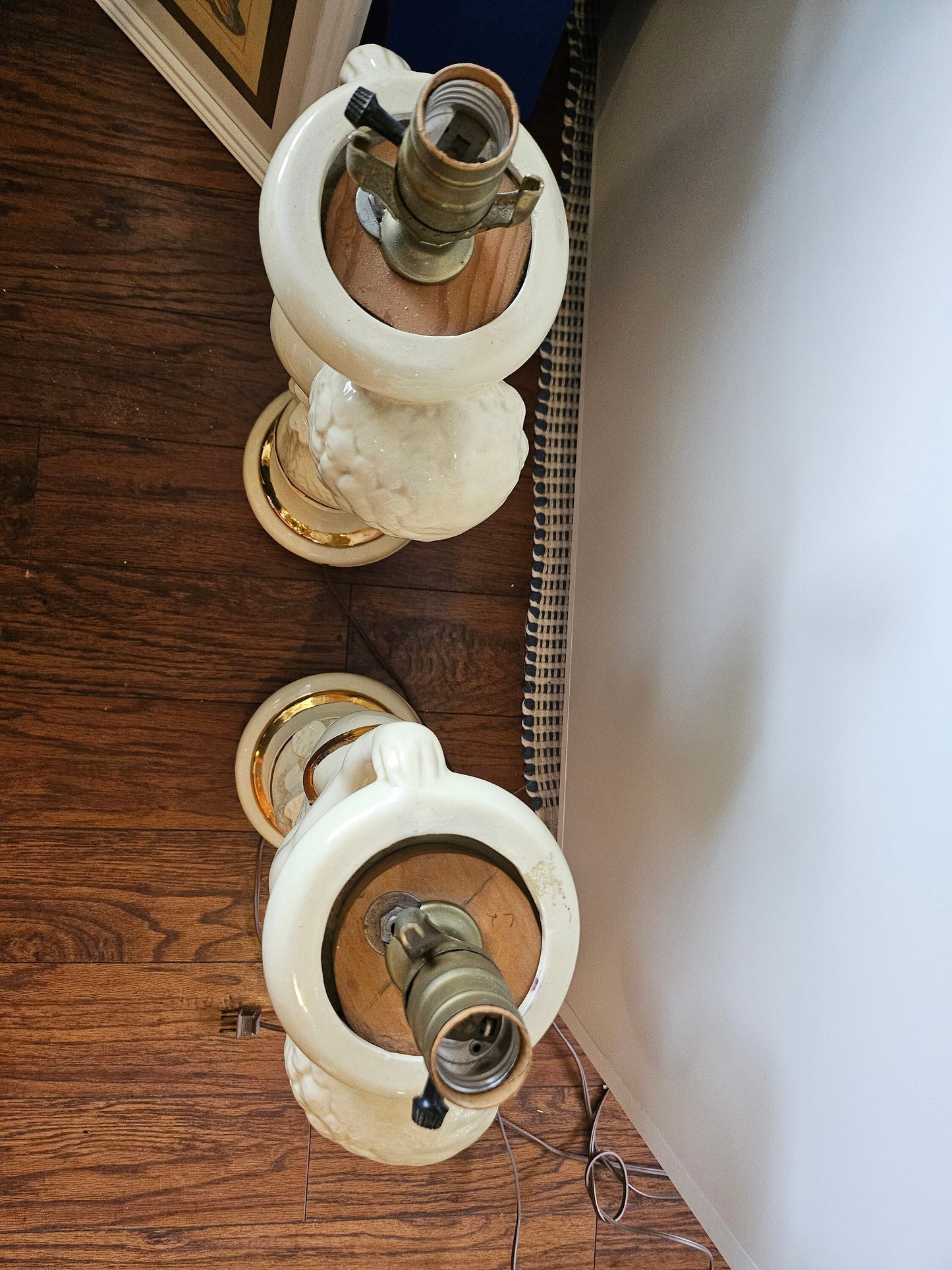 Cherub Porcelain Ceramic Table Lamps