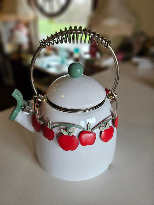 Apple Enamel Tea Kettle