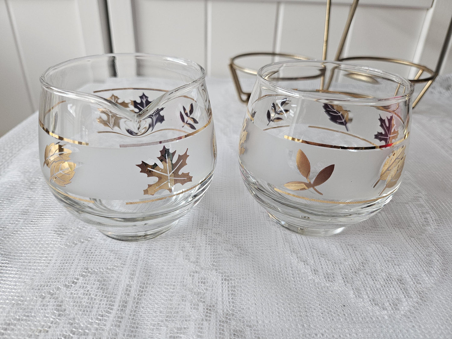 MCM Leaf Sugar and Creamer Set