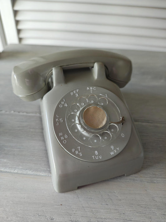 Mini Rotary Dial Salesman Phone (Gray)