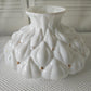 Vintage Quilted Glass Hurricane Lamp Shade