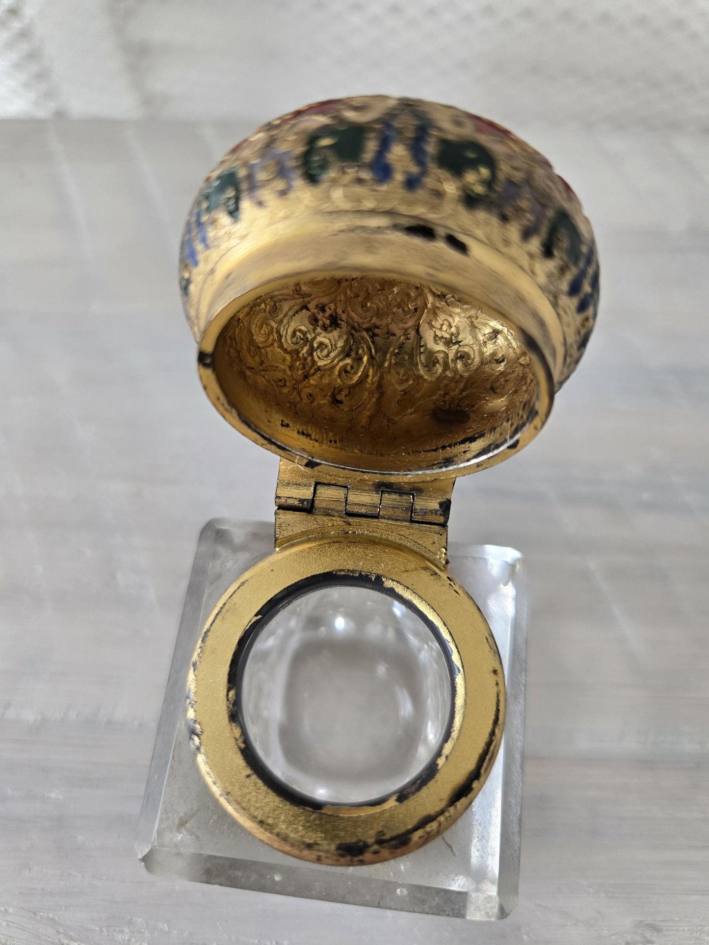 Vintage Cloisonne Inkwell