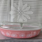 Pink Pyrex Divided Server Mid Century