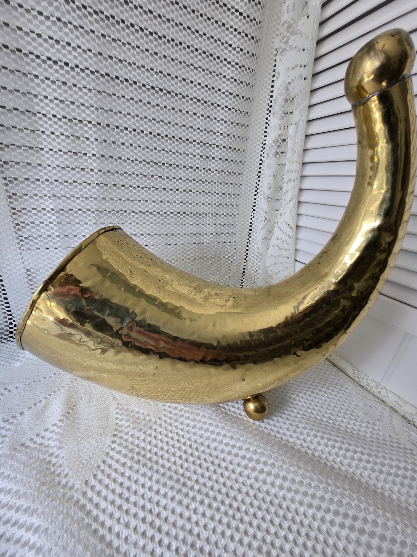 Vintage Hosley Brass Cornucopia Decor