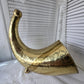 Vintage Hosley Brass Cornucopia Decor